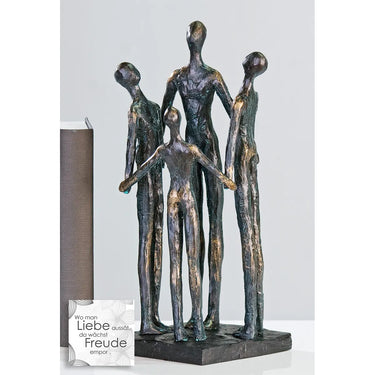 Skulptur – Strukturierte Oberfläche, Bronzefarbenes Finish, Gruppenmotiv - Group | Gilde