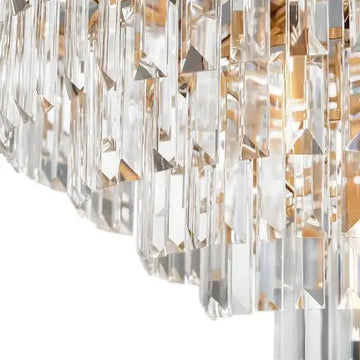 Pendant lamp with brass frame and crystal pendants in a luxurious design – Revero | Maytoni
