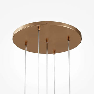 Pendant Lamp Brushed Gold Mesh Cylinder Design LED 40 W – Basic Form | Maytoni