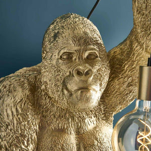 Wandleuchte – Skulpturales Design, Markantes Tiermotiv, Polyresin-Konstruktion, Goldfinish – Jungle Jack | WERNS