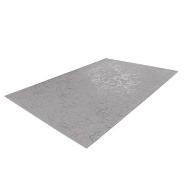 Teppich – Taupe / Silber Farbe, Weicher Flor, Glanz Muster, 150 cm - Bijou 225 | Kayoom