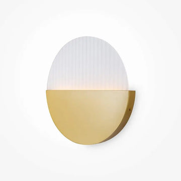 Wall light Brushed brass finish, ribbed glass, matte acrylic glass – Jupiter | Maytoni