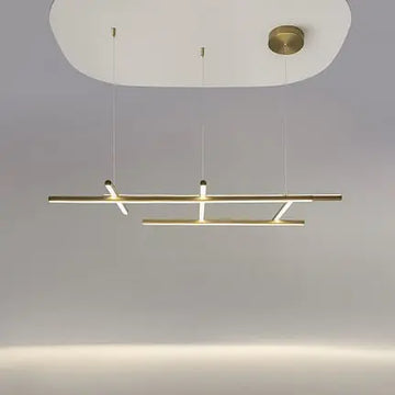Metal Pendant Light in Satin Brass Finish Modern Design & Integrated LED – Radiance | Maytoni