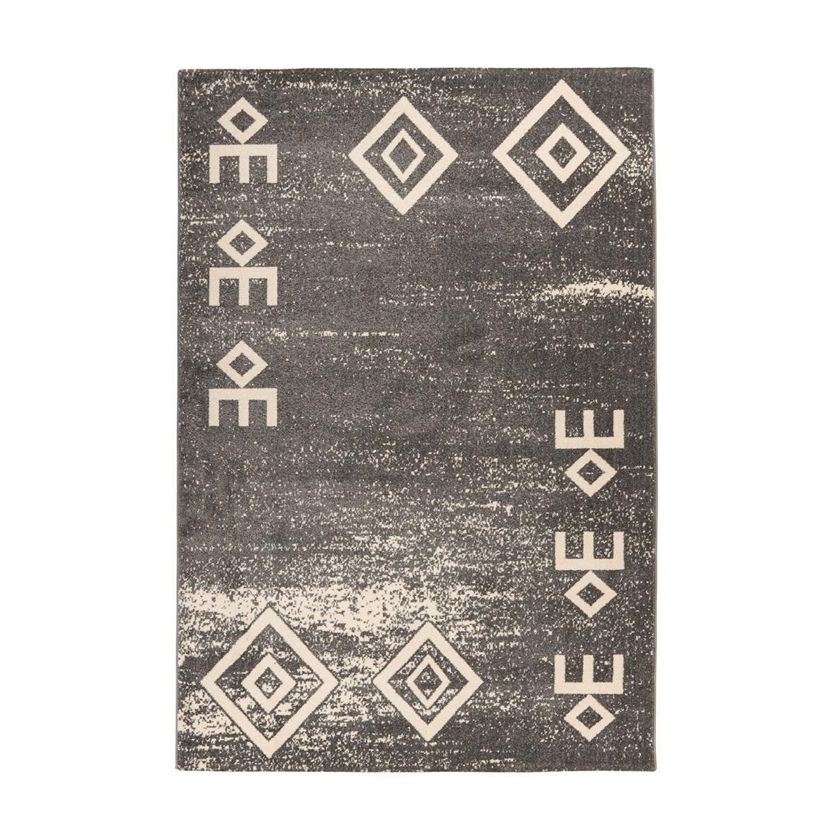Solid-colored cotton rug with flat pile and durable finish - Naila 125 | Kayoom
