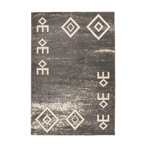 Solid-colored cotton rug with flat pile and durable finish - Naila 125 | Kayoom