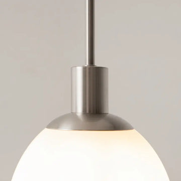 Pendant light with opal glass diffuser and nickel finish in a modern design - Erich | Maytoni