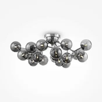 Deckenleuchte – Chrom Metall, 20-flammiges Design, Glasschirme - Dallas | Maytoni