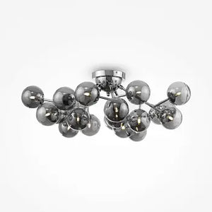 Deckenleuchte – Chrom Metall, 20-flammiges Design, Glasschirme - Dallas | Maytoni
