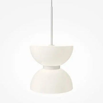 Pendant Lamp White Metal Marble Base & Glossy White Glass Diffuser – Kyoto | Maytoni