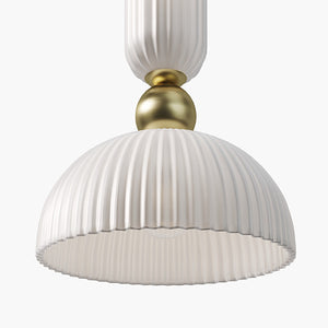 Pendelleuchte – Gold Ton, Weißes Glas, 60 W - Antic | Maytoni