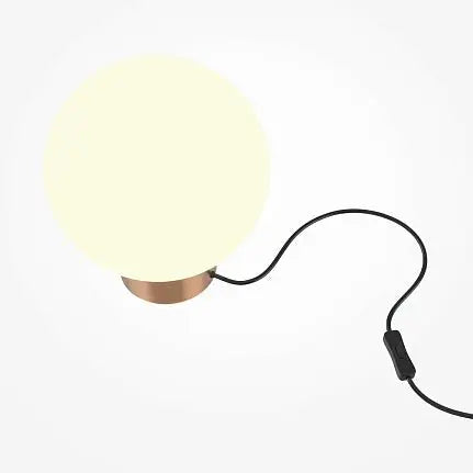 Table lamp gold-colored metal & matte white glass dome – Basic Form | Maytoni