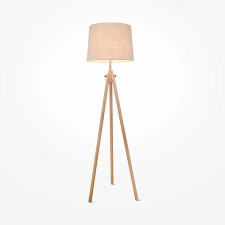 Stehleuchte – Beiges Finish, Holz Metall, Baumwollschirm - Calvin | Maytoni image