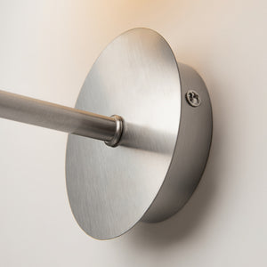 Wall lamp with satin nickel finish and white frosted glass shade – Erich | Maytoni