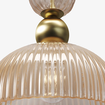 Pendelleuchte – Gold Ton, Kognak Glas, 60 W - Antic | Maytoni