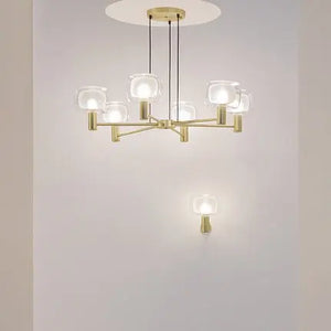 Pendant Light Gold Frame Double Glass Modern Design & LED – Vision | Maytoni