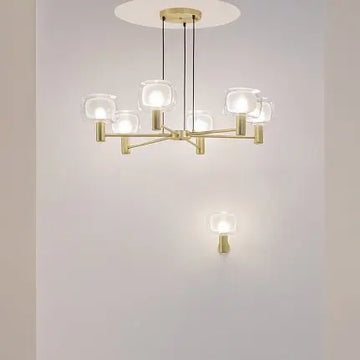 Pendant Light Gold Frame Double Glass Modern Design & LED – Vision | Maytoni
