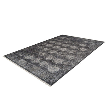 Teppich – Verwaschener Look, Orientalische Ornamente, Anthrazit Farbton, 200 x 290 cm - Baroque 725 | Kayoom