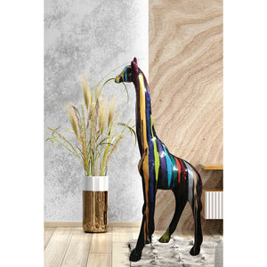 Figur – Glänzendes Finish, Schwarzes Design, Giraffenmotiv | Gilde