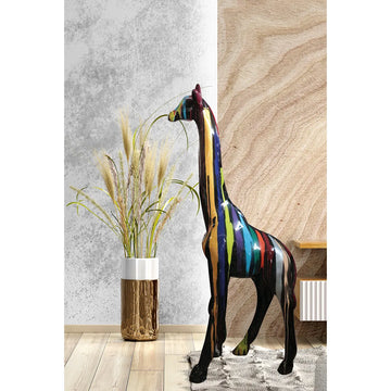 Figur – Glänzendes Finish, Schwarzes Design, Giraffenmotiv | Gilde
