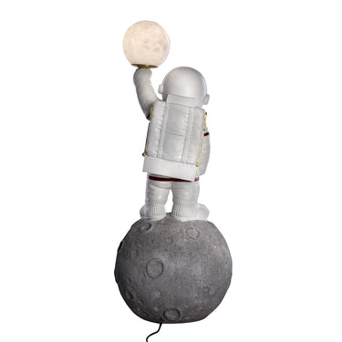 Tischleuchte – Astronautenfigur, LED Beleuchtung, Grau Weißes Design - Apollo 11 | Gilde
