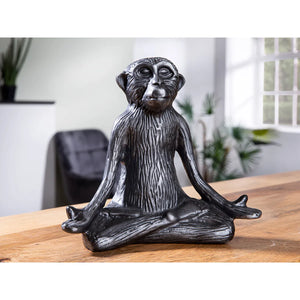 Figur – Aluminium Design, Anthrazitfarbenes Finish, Affenfigur - Monkey | Gilde