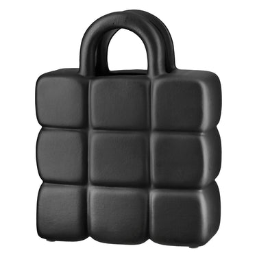 Vase – Handtaschen Design, Mattes Finish, Schwarz Weißes Design, Höhe 19 cm - Handtasche | Gilde