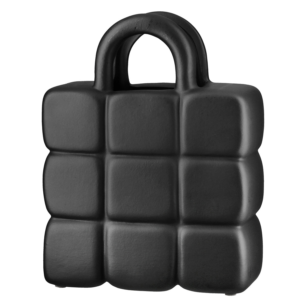 Vase – Handtaschen Design, Mattes Finish, Schwarz Weißes Design, Höhe 19 cm - Handtasche | Gilde
