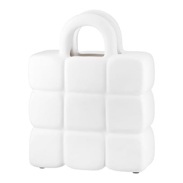 Vase – Handtaschen Design, Mattes Finish, Schwarz Weißes Design, Höhe 26 cm - Handtasche | Gilde