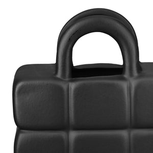Vase – Handtaschen Design, Mattes Finish, Schwarz Weißes Design, Höhe 26 cm - Handtasche | Gilde