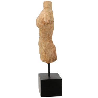 Skulptur – Naturholz Design, Weibliche Silhouette, Schwarze Basis - Torso | Gilde