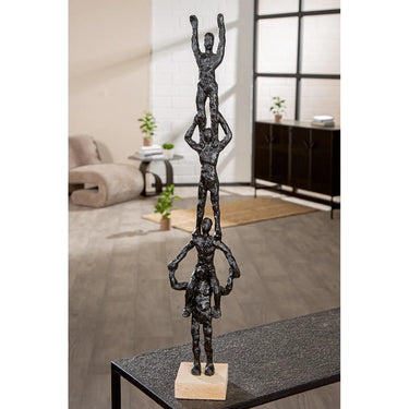 Skulptur – Strukturierte Oberfläche, Symbolische Figur, Schwarzes Design - Teamspirit | Gilde