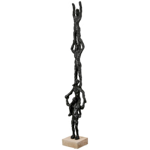 Skulptur – Strukturierte Oberfläche, Symbolische Figur, Schwarzes Design - Teamspirit | Gilde