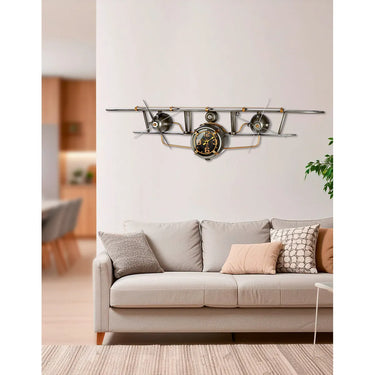 Wanduhr – Flugzeug Design, Drehbarer Propeller, Versteckter Stauraum | Gilde