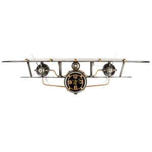 Wanduhr – Flugzeug Design, Drehbarer Propeller, Versteckter Stauraum | Gilde