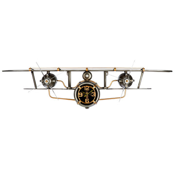 Wanduhr – Flugzeug Design, Drehbarer Propeller, Versteckter Stauraum | Gilde