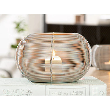 Windlicht – Gestreiftes Muster, Runde Form, 11cm Höhe - Rica | Gilde