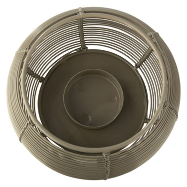 Windlicht – Gestreiftes Muster, Runde Form, 11cm Höhe - Rica | Gilde