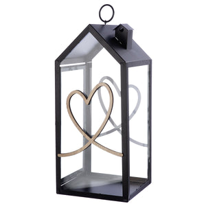 Laterne – Haus Design, Herz Motiv, Geriffeltes Glas - Heart | Gilde