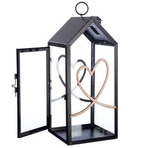 Laterne – Haus Design, Herz Motiv, Geriffeltes Glas - Heart | Gilde