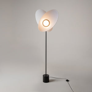 Floor Lamp Black Aluminum Frame with Two Adjustable Oval Fabric Shades & Integrated LED – MOD396FL-L10W3K | Maytoni