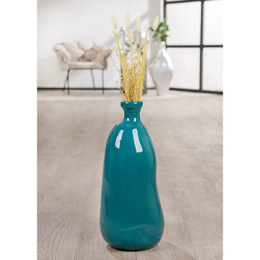 Bodenvase – Organische Form, Recyceltes Glas, Blaues Design - Sylt | Gilde