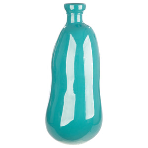 Bodenvase – Organische Form, Recyceltes Glas, Blaues Design - Sylt | Gilde