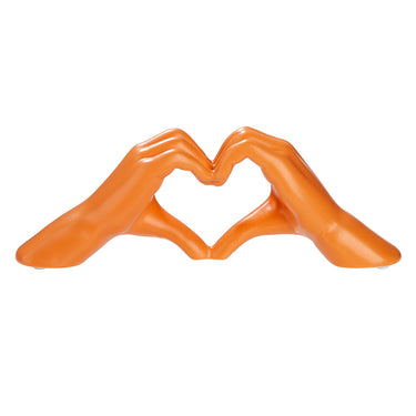 Dekoobjekt – Herz Motiv, Matte Oberfläche, Orange Farbe - Heart | Gilde
