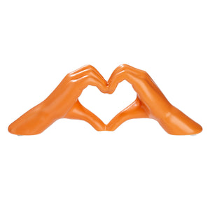 Dekoobjekt – Herz Motiv, Matte Oberfläche, Orange Farbe - Heart | Gilde