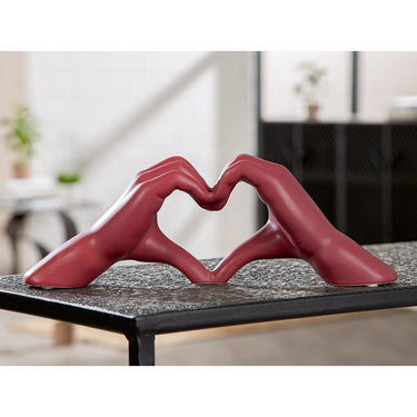 Dekoobjekt – Herz Motiv, Matte Oberfläche, Dunkelrote Farbe - Heart | Gilde