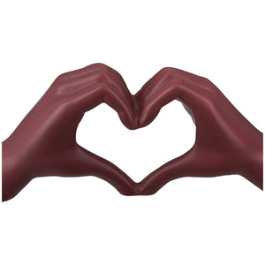 Dekoobjekt – Herz Motiv, Matte Oberfläche, Dunkelrote Farbe - Heart | Gilde