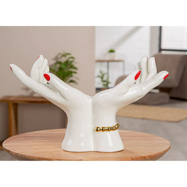 Dekoobjekt – Hand Motiv, Glasierte Oberfläche, Skulpturale Form - Hands | Gilde