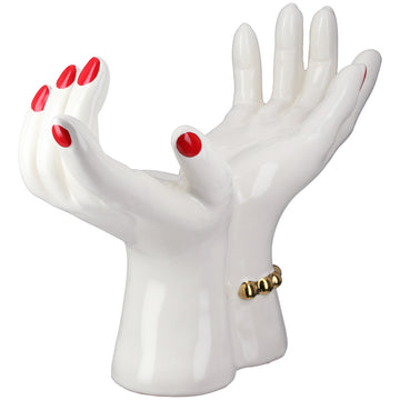 Dekoobjekt – Hand Motiv, Glasierte Oberfläche, Skulpturale Form - Hands | Gilde