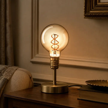 4W Curved Globe 95mm Gold E27 250lm 1800K Dimmable