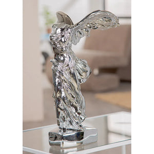Skulptur – Silbernes Kunstharz, Metallische Optik, Engel Form - David | Gilde